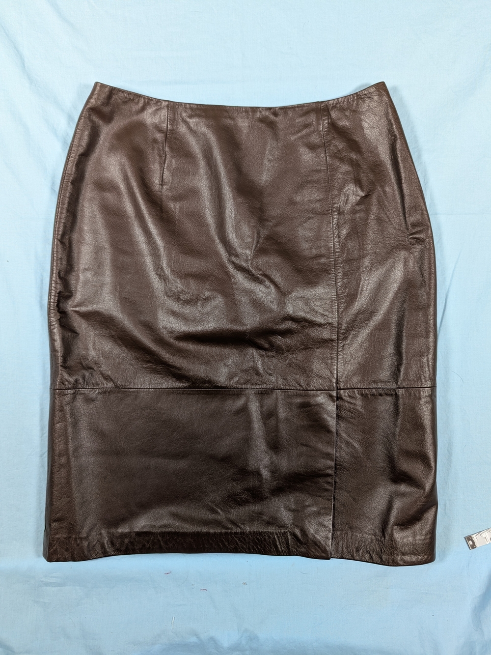 Mixit Dark Brown Leather Pencil Skirt